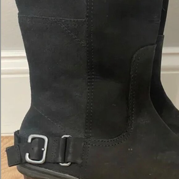 Sorel Tall Suede / Leather Moto Riding Boots Size 8 - Picture 3 of 4